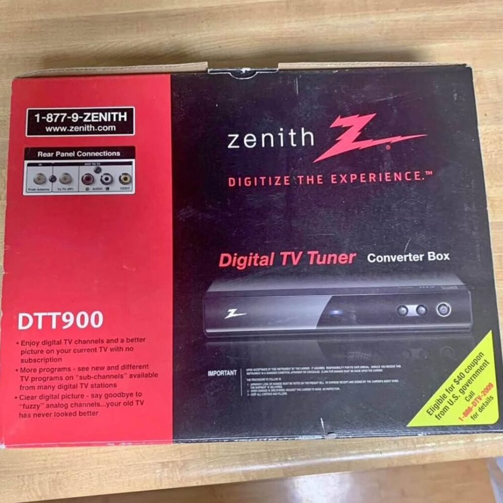 Zenith Digital TV Tuner Converter Box